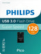 Philips FM12FD90B Pico Edition - 128 GB - USB 3.0 - Keychain - Zwart