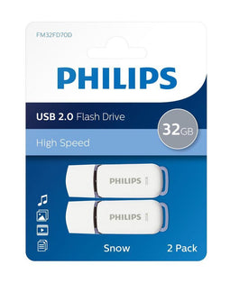 Philips FM32FD70D - USB 2.0 32GB - Snow Edition - Grijs - 2 stuks