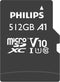 Philips FM51MP45B geheugenkaart- Micro SDXC kaart 512GB incl. adapter - Class 10 UHS-I U1