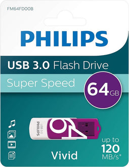 Philips FM64FD00B - USB 3.0 64GB - Vivid - Paars