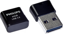 Philips FM64FD90B - USB 3.0 64GB - Pico - Zwart