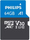 Philips FM64MP65B - Micro SDXC kaart 64GB incl. adapter - Class 10 - UHS-I U3
