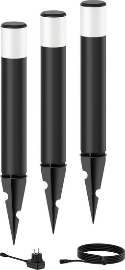Philips GardenLink Purex 24V sokkellamp met spies - zwart - set van 3