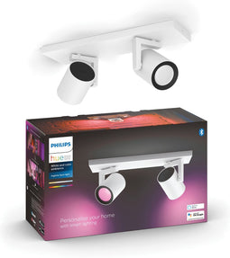 Philips Hue Argenta opbouwspot - wit en gekleurd licht - 2-spots - wit