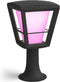 Philips Hue Econic sokkellamp - wit en gekleurd licht - zwart - laag