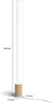 Philips Hue gradient Signe vloerlamp - wit en gekleurd licht - houtkleurig