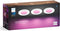 Philips Hue inbouwspot dun - wit en gekleurd licht - 3 lampen - Ø90mm - wit