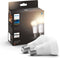 Philips Hue Slimme Lichtbron E27 Duopack - zachtwit licht - 9W - Bluetooth - 2 Stuks