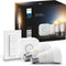 Philips Hue starterkit - warm tot koelwit licht - 2 lampen - E27 - 1100lm - 1 dimmer switch