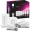 Philips Hue starterkit - wit en gekleurd - 3 lampen - E27 - 1100lm - 1 dimmer switch