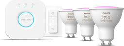 Philips Hue starterkit - wit en gekleurd licht - 3 lampen - 1 dimmer switch - GU10