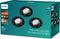 Philips Impala inbouwspot - 3-lichts - zwart - rond