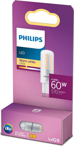 Philips LED Capsule Transparant - 60 W - G9 - warmwit licht