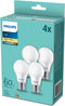 Philips LED Lamp 60W E27 Warm Wit 4 Stuks