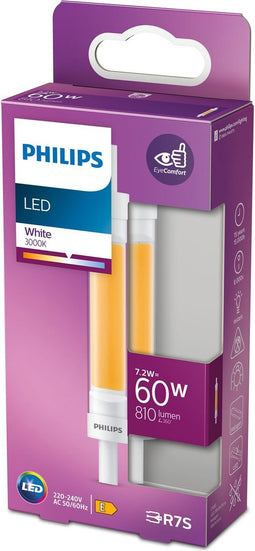 Philips LED-lamp - R7s Staaf - 7.2 W - Warmwit - (Ø x l) 15 mm x 118 mm - 1 stuk(s)