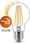 Philips LED Lamp Transparant 100W E27 Dimbaar Warm Wit Licht