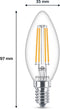 Philips Lighting 76219300 LED-lamp Energielabel E (A - G) E14 Kaars 6.5 W = 60 W Warmwit (Ø x l) 3.5 cm x 9.7 cm 1 stuk(s)
