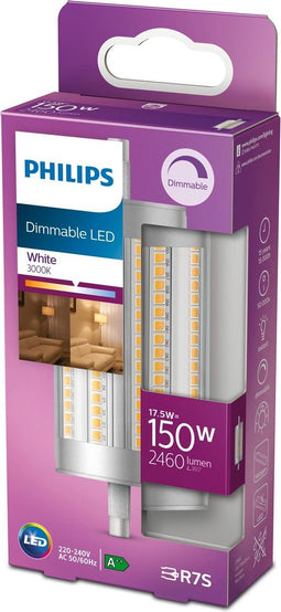 Philips Lighting 77401100 LED-lamp Energielabel D (A - G) Staaf 17.5 W = 150 W Warmwit (Ø x l) 4.2 cm x 11.8 cm Dimbaar 1 stuk(s)