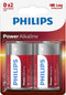 Philips LR20P2B/05 batterij D Alkaline 2-stuks