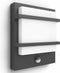 Philips Petronia buitenwandlamp - met sensor - antraciet
