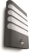Philips Raccoon buitenwandlamp - met sensor - 1-lichts - antraciet