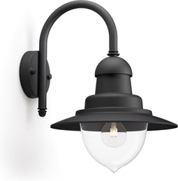 Philips Raindrop buitenwandlamp - 1-lichts - zwart