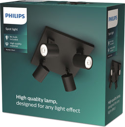 Philips Runner opbouwspot - 4-lichts - zwart