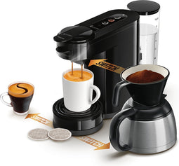 Philips Senseo Switch HD6594/62 - 2-in-1-koffiezetapparaat met filterkoffie en koffiepads - Zwart