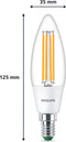 Philips Ultra Efficient LED kaarslamp Transparant - 40 W - E14 - Koelwit licht