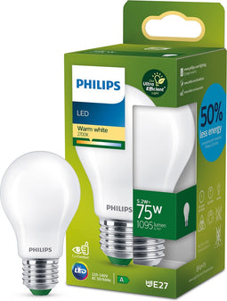 Philips Ultra Efficient LED lamp Mat - 75 W - E27 - Warmwit licht