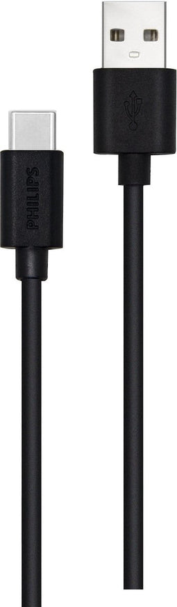 Philips USB Kabel 2.0 - USB-A naar USB-C - 1,2 Meter - PVC Zwart