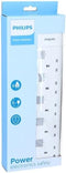 PHILIPS Verlengkabel - CHP3150WA/05-5 Gang - Wit - 2 Meter Stroomkabel - Individuele Schakelaars