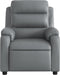 vidaXL Fauteuil verstelbaar kunstleer grijs