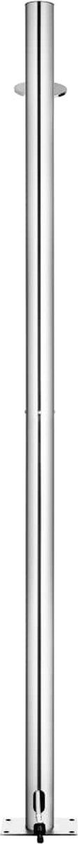 vidaXL Buitendouche met grijze basis 220 cm roestvrij staal