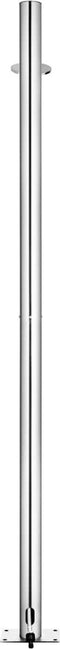 vidaXL Buitendouche met grijze basis 220 cm roestvrij staal