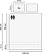 PHLOX Dekbedovertrek Queen - Katoen-Satijn 300 TC - Lis Jumeaux 240x200/220 cm + 2 Kussenslopen - Zacht & Huidvriendelijk - Licht Beige