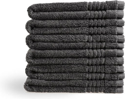 PHLOX Gastendoek Supreme Collectie - 30x50 cm - 6 stuks - OEKO-TEX Made in Green - 600 g/m2 zacht katoen - antraciet