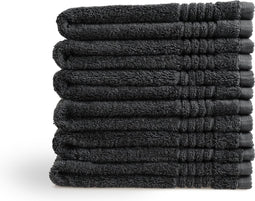 PHLOX Gastendoek Supreme Collectie - 30x50 cm - 6 stuks - OEKO-TEX Made in Green - 600 g/m2 zacht katoen - zwart