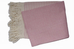 PHLOX Hamamdoek 100 x 200 cm, saunadoek, strandhanddoek, yogadoek en spa-doek, zacht, lichtgewicht, groot, Oeko-Tex gecertificeerd 100% katoen - fuchsia roze