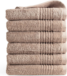 PHLOX Handdoek Supreme Collectie - 50x100 - 6 stuks - OEKO-TEX Made in Green - 600 g/m2 zacht katoen - sand