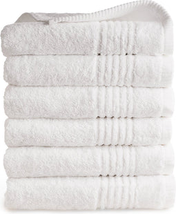 PHLOX Handdoek Supreme Collectie - 50x100 - 6 stuks - OEKO-TEX Made in Green - 600 g/m2 zacht katoen - wit
