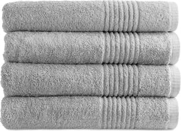PHLOX Handdoek Supreme Collectie - 70x140 - 4 stuks - OEKO-TEX Made in Green - 600 g/m2 zacht katoen - licht grijs
