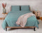 PHLOX Queen Collectie Dekbedovertrek 200x200/220 cm - Katoen-Satijn 300 TC - Inclusief 2 Kussenslopen 60x70 cm - Luxe en Zacht PIMA Katoen - Oceaan