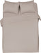 PHLOX Queen Collectie Dekbedovertrek 200x200/220 cm - Katoen-Satijn 300 TC - Inclusief 2 Kussenslopen 60x70 cm - Luxe en Zacht PIMA Katoen - Sand