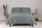 PHLOX Queen Collectie Dekbedovertrek 240x200/220 cm - Katoen-Satijn 300 TC - Inclusief 2 Kussenslopen 60x70 cm - Luxe en Zacht PIMA Katoen - Zilverblauw