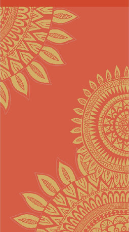 PHLOX Strandlaken - 100% katoen - 1 zijde velour - 90x160 - marile orange