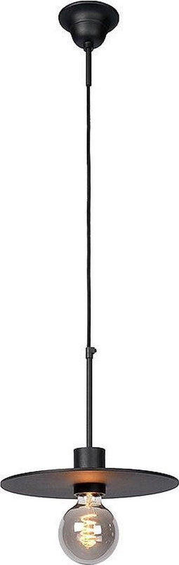 Atmooz - Hanglamp Jacob - Industrieel - Woonkamer / Slaapkamer / Eetkamer - Plafondlamp - Zwart - Hoogte 130cm - Metaal