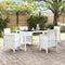 vidaXL - Tuinmeubelen - 4 - st - Wit - Poly - Rattan