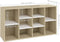 vidaXL - Schoenenbank - 103x30x54,5 - cm - bewerkt - hout - wit - sonoma - eikenkleur