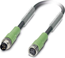Phoenix Contact 1682155 Sensor/actuator connector, geassembleerd M8 Aantal polen: 4 Stekker, recht, Bus, recht 0.60 m 1